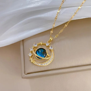 Collar con Colgante de Luna  SATURNO
